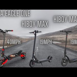 Varla Eagle One, Hiboy Max, and Hiboy Max 3 E-Scooters Review & ride-by